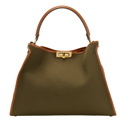 Large Peekaboo X-Lite, &pound;1,700, Handbags, Green, Canvas, Front view